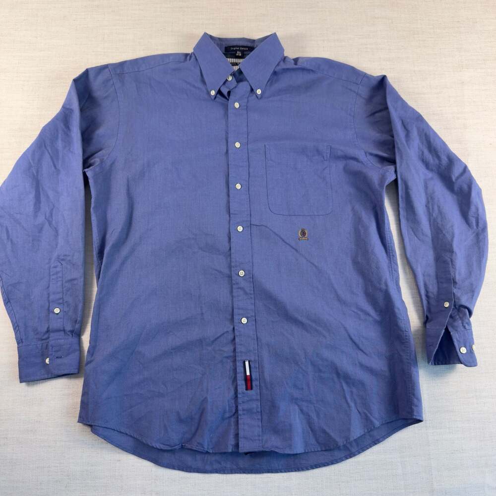 Tommy Hilfiger Original Oxford Button Down Shirt Blue Size 15.5 34-35
